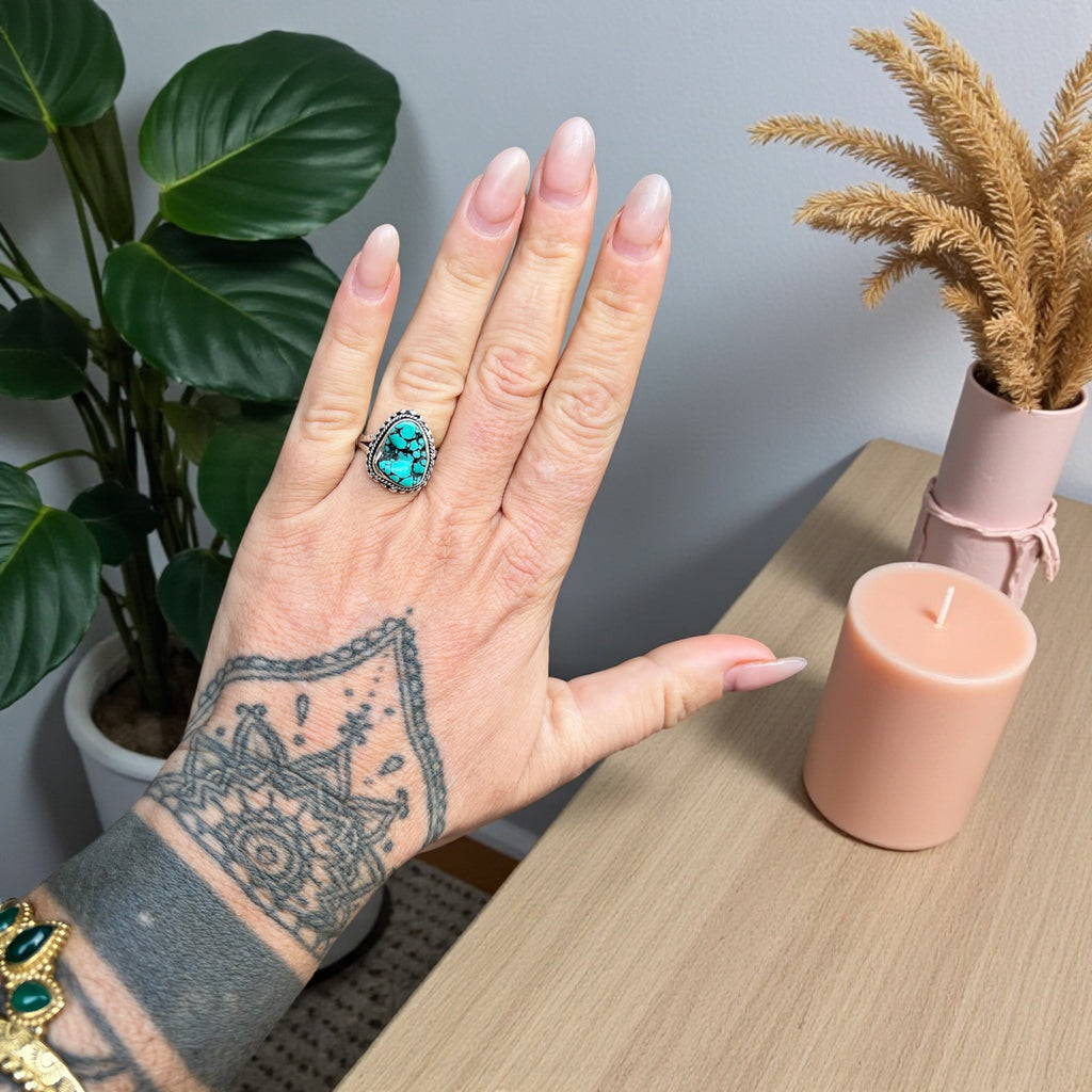 Turquoise silver ring