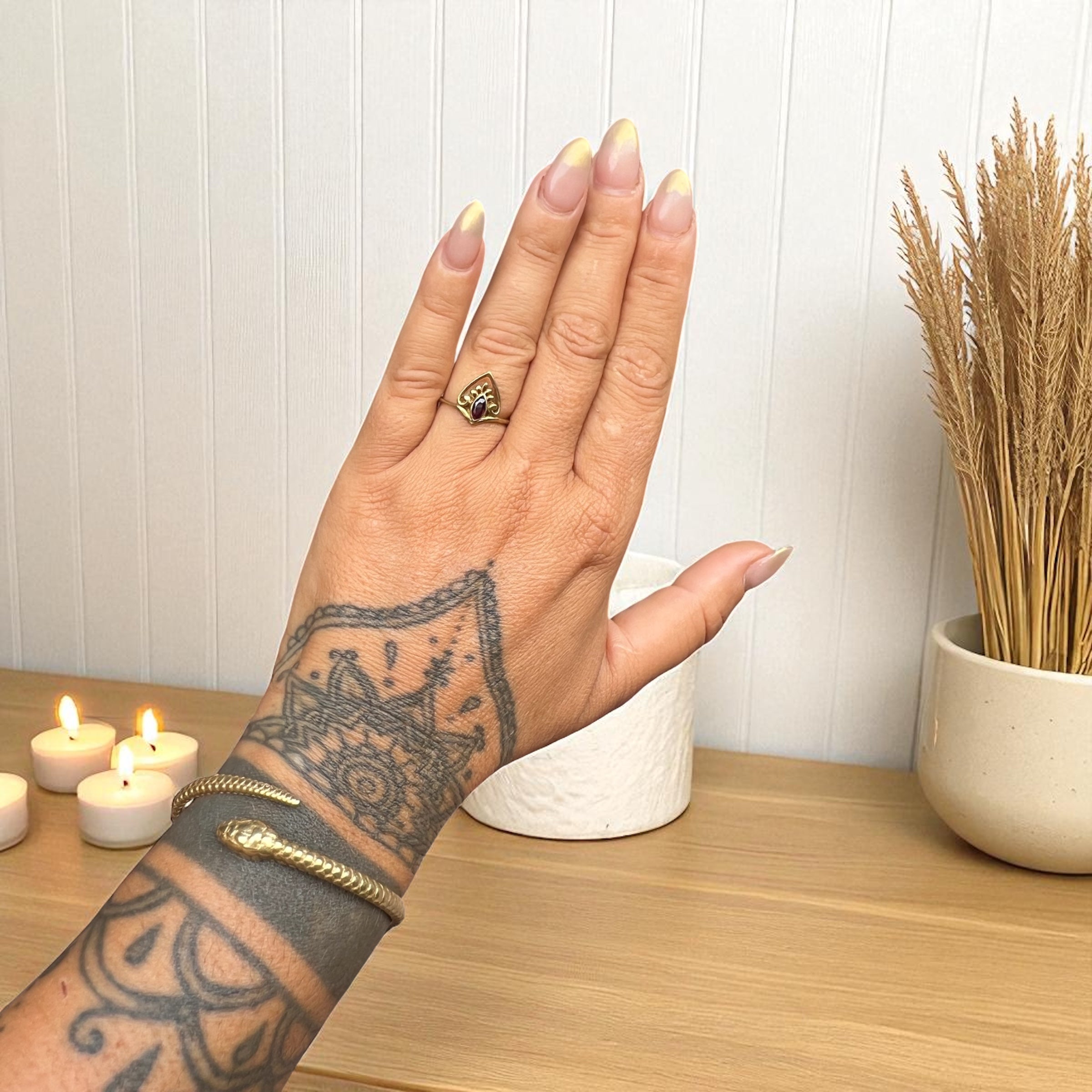 Sacred Garnet Ring | Size 7