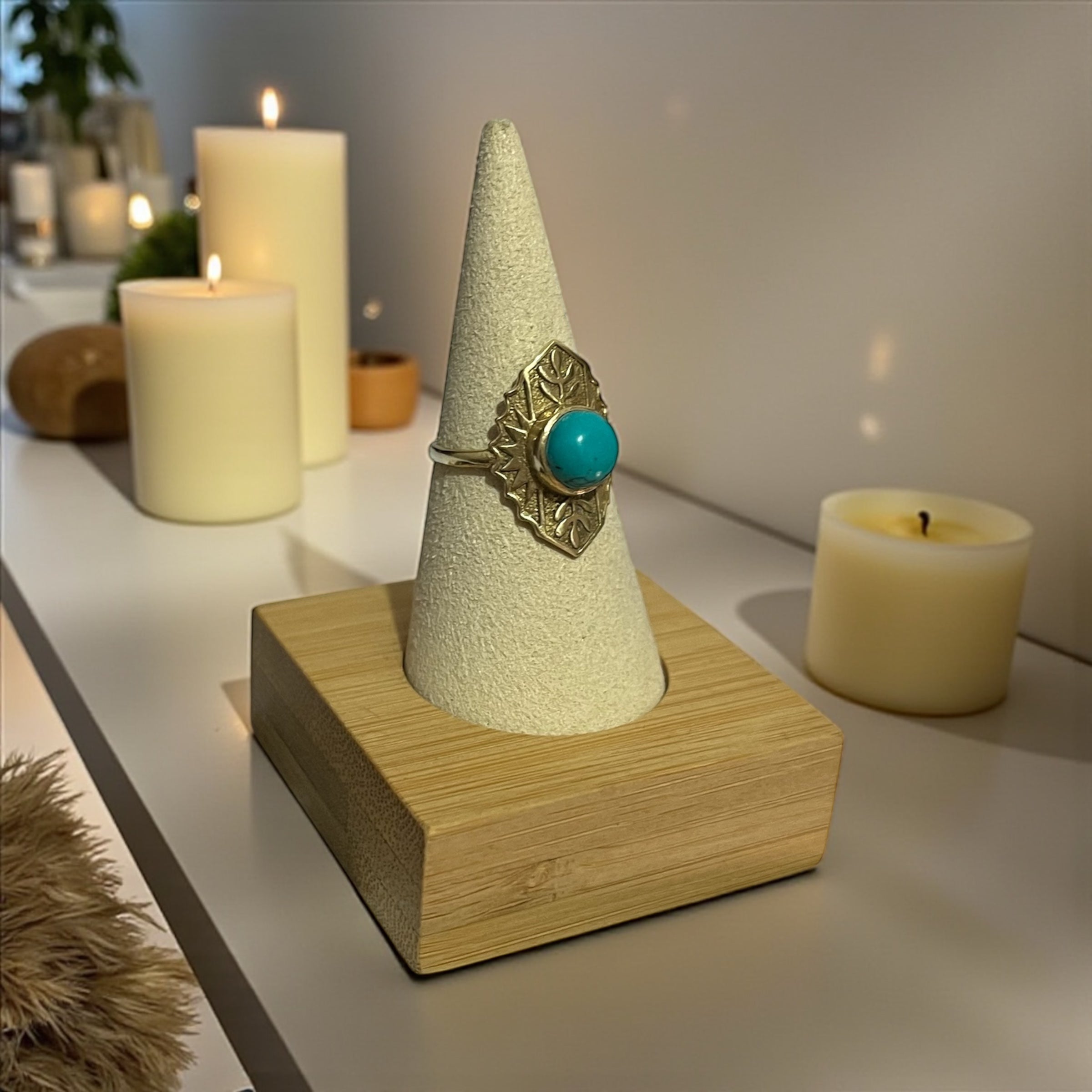 Boho rings with gemstone