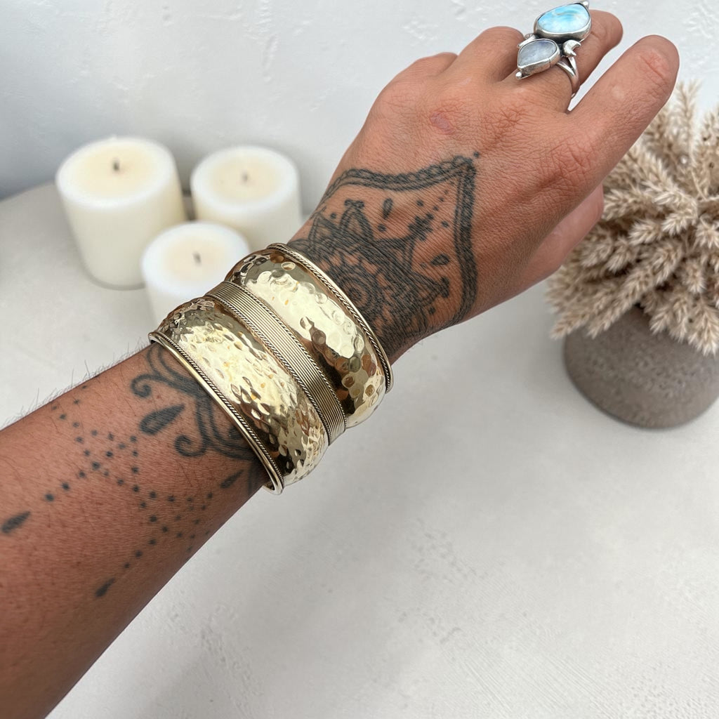 Brass bracelet - Statement Cuff