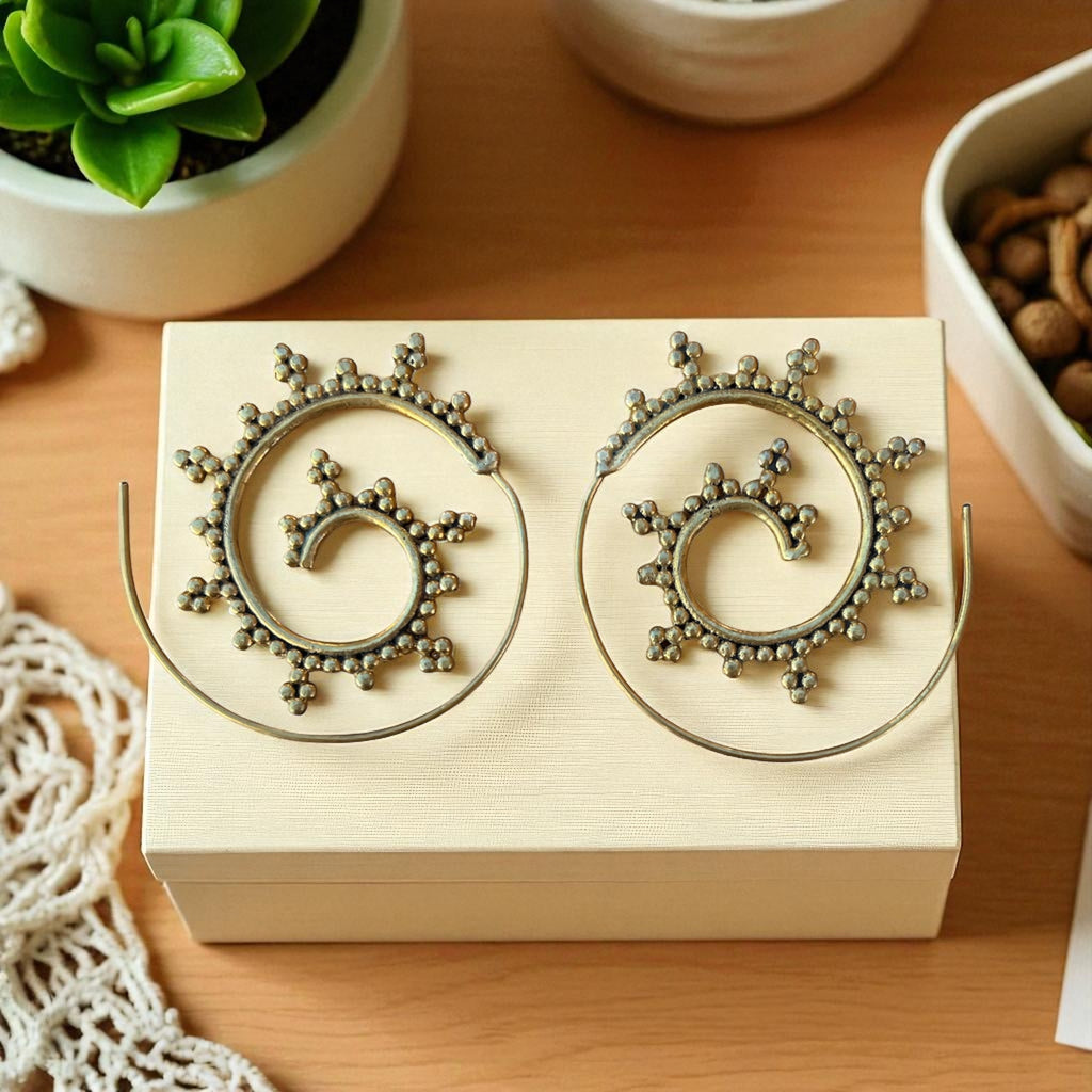 Spiral brass Earrings