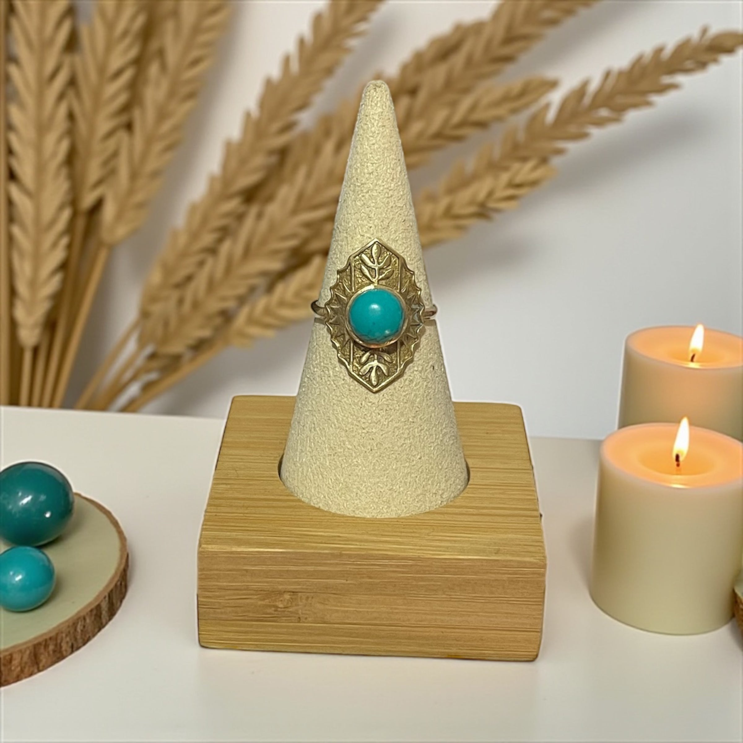 Boho rings with gemstone