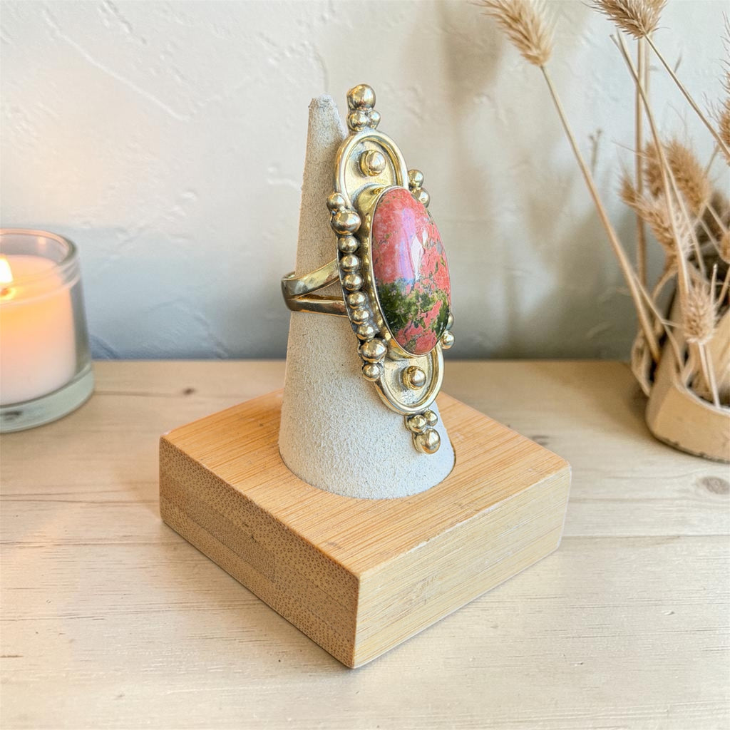 Unakite Brass Ring