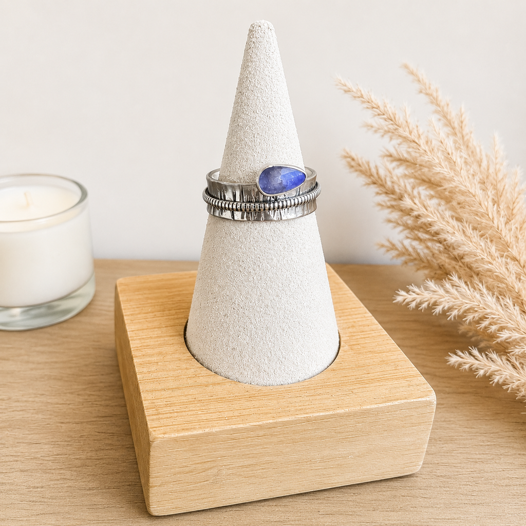 Tanzanite Spinner Ring Sterling Silver 925