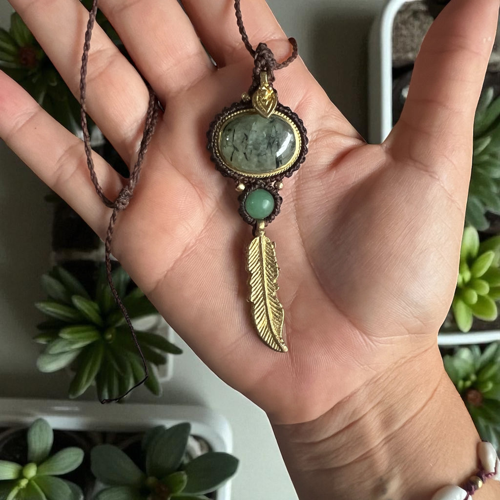 Protection and Growth – Tourmaline Quartz with Green Aventurine