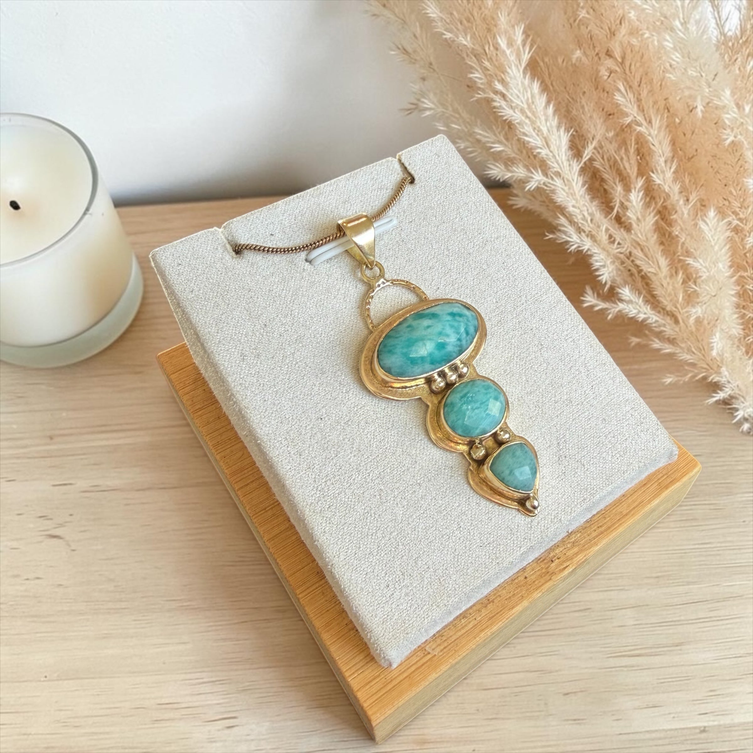 Ocean Soul | Amazonite Brass Necklace