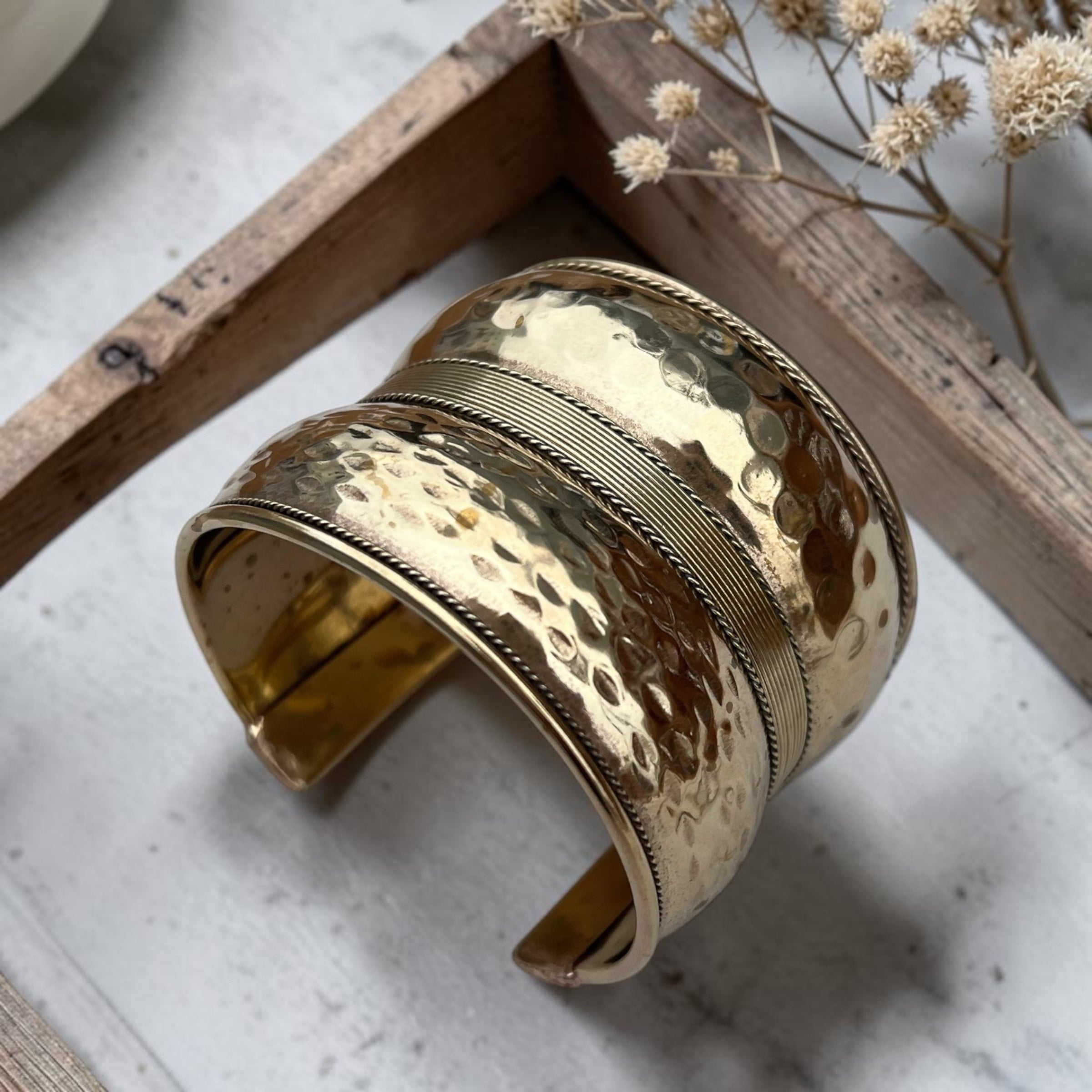 Brass bracelet - Statement Cuff