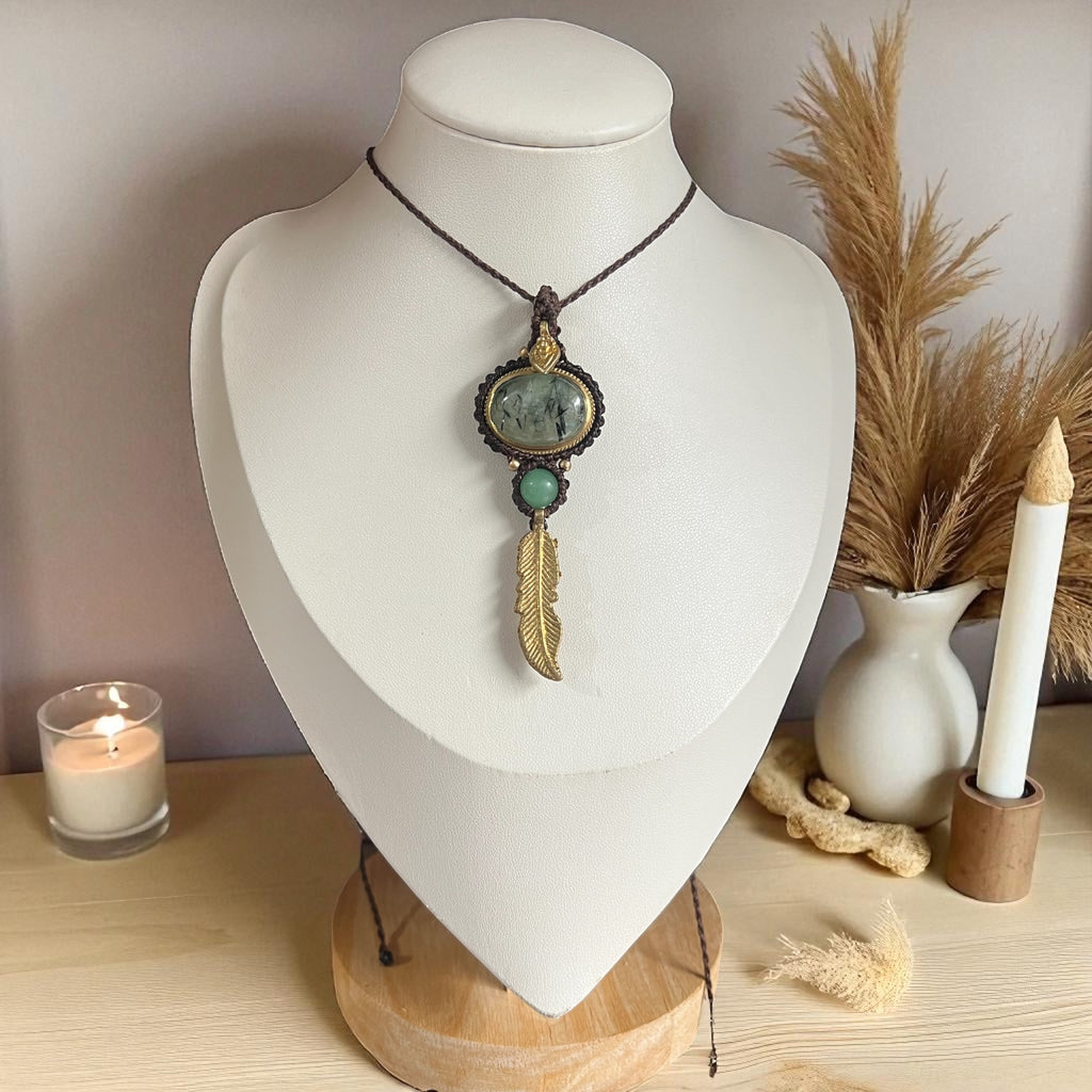 Protection and Growth – Tourmaline Quartz with Green Aventurine