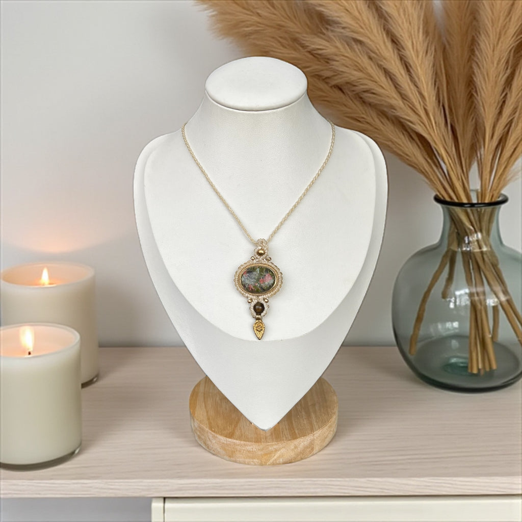 Unakite and Tiger’s Eye Necklace – Confidence, Healing & Protection
