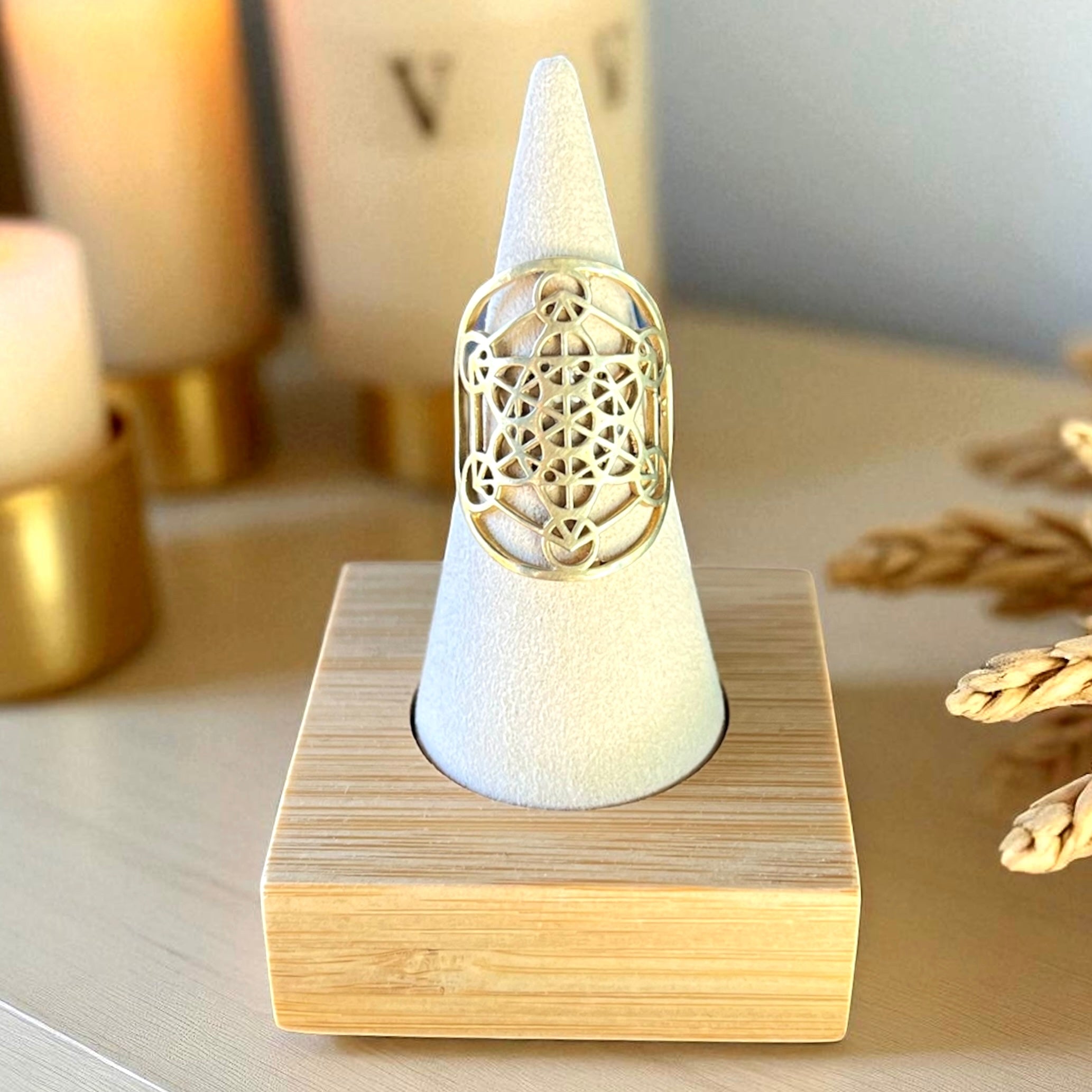 Metatron’s Cube Ring – Sacred Geometry Protection