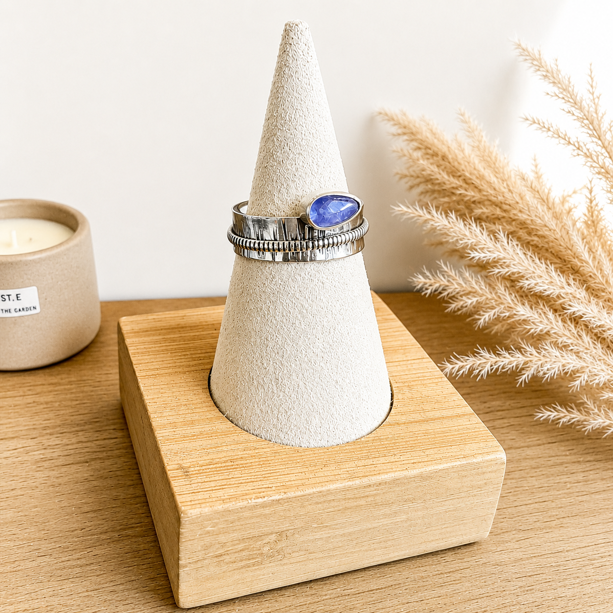 Tanzanite Spinner Ring Sterling Silver 925