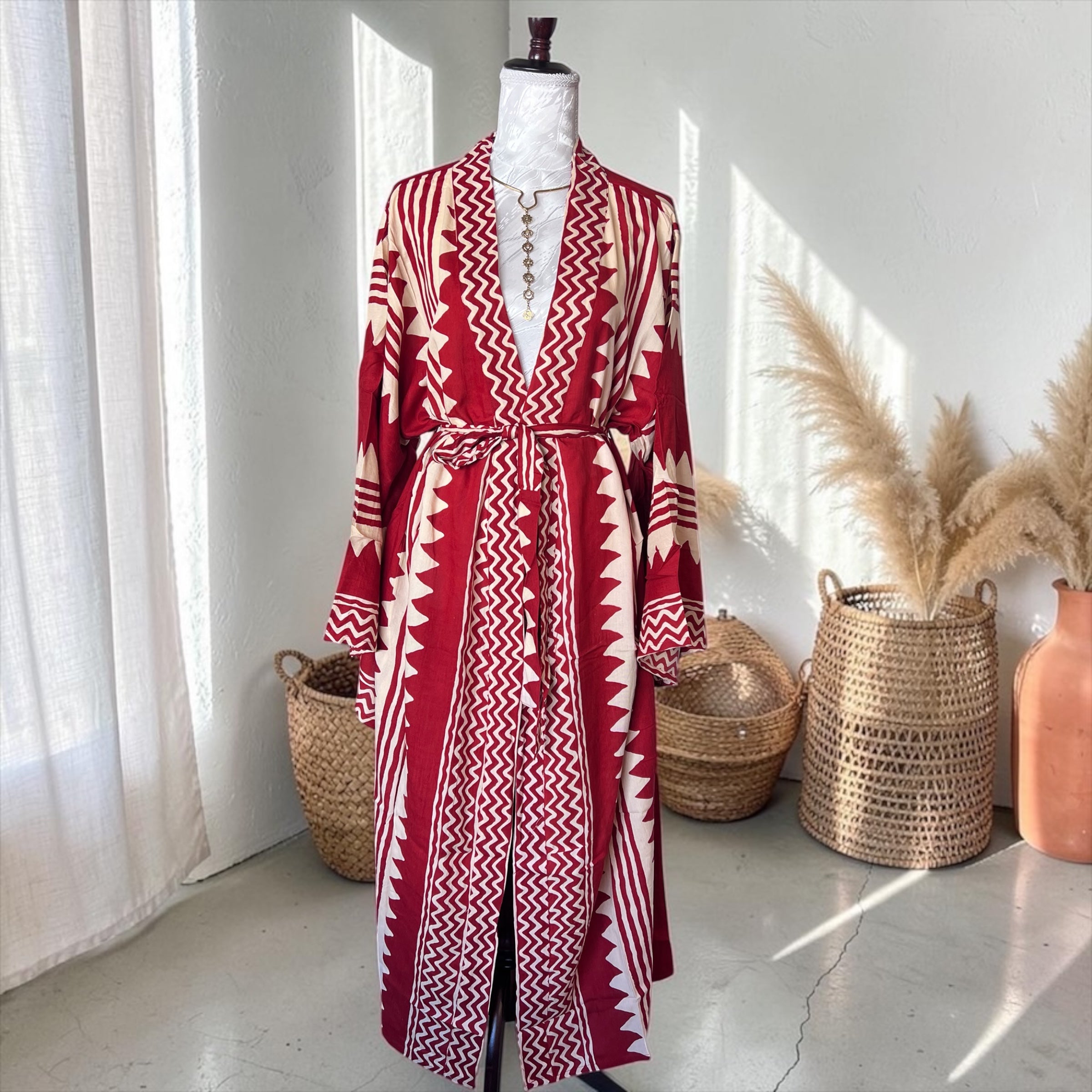 Sunset Nomad Kimono - block print