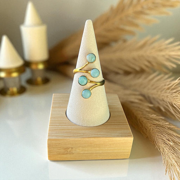 Amazonite Boho Ring