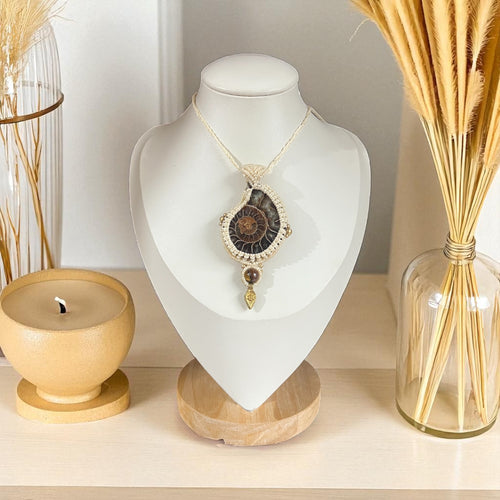 Ammonite and Tiger’s Eye Necklace – The Energy of Ancient Earth