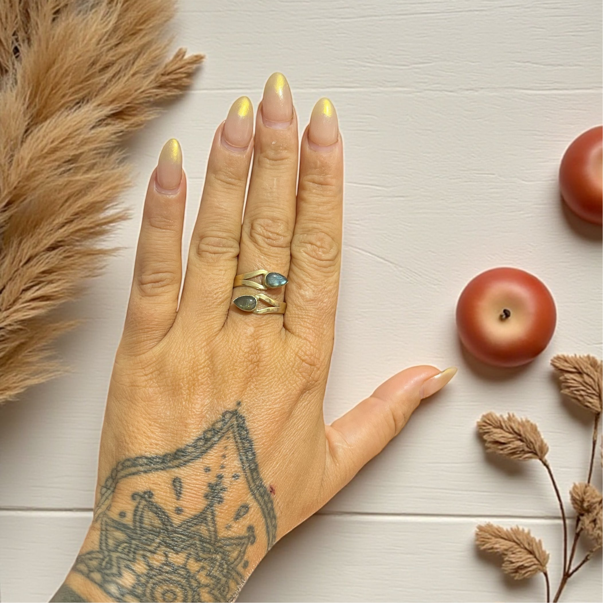 Boho gemstone rings
