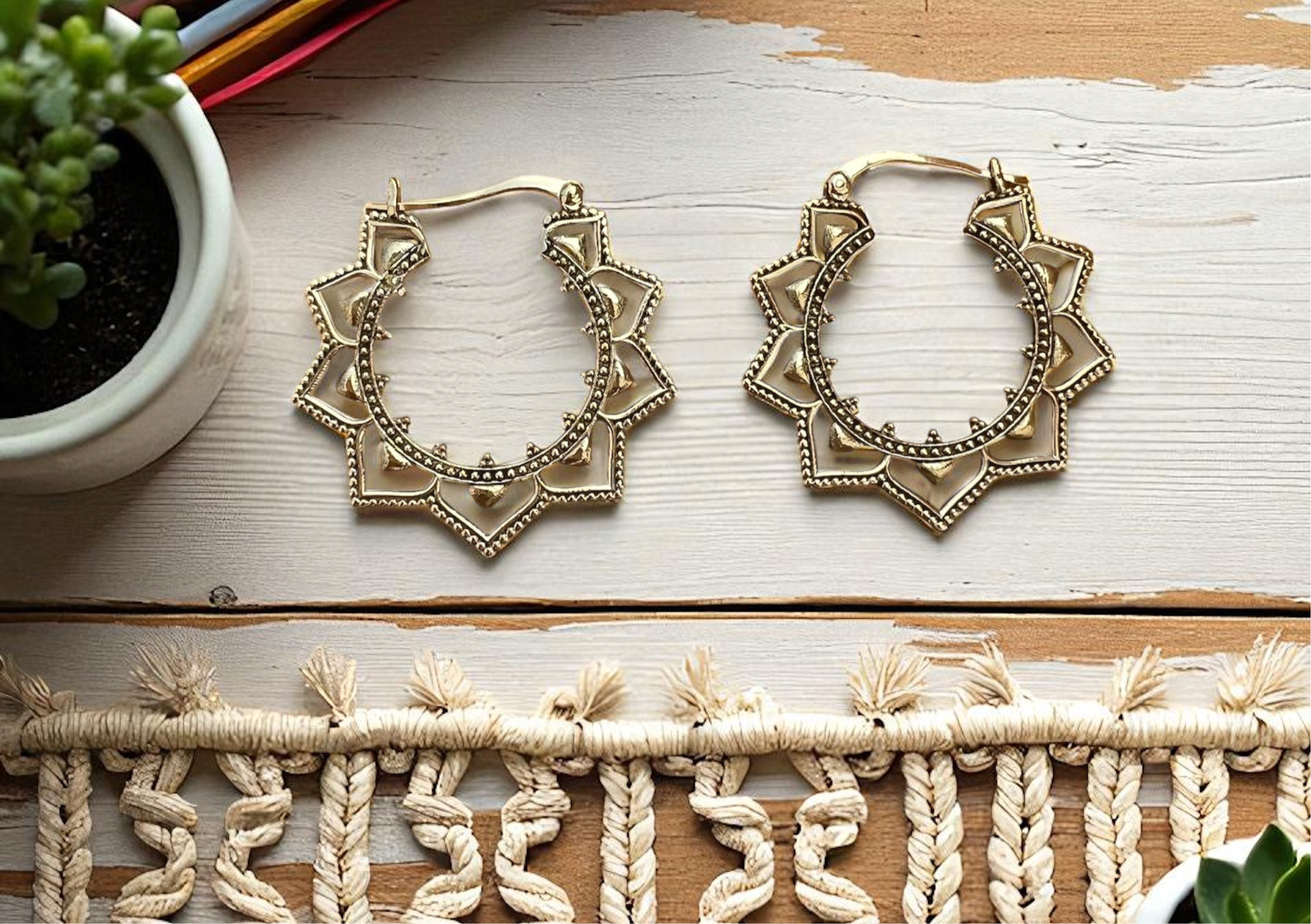 Mandala  Bloom Earrings