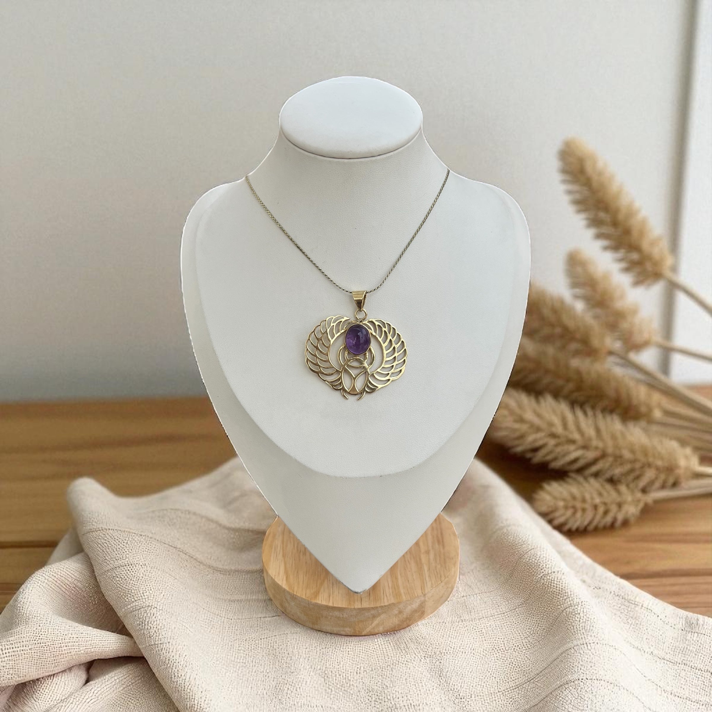 Scarab Necklace – Egyptian Protection & Strength Pendant