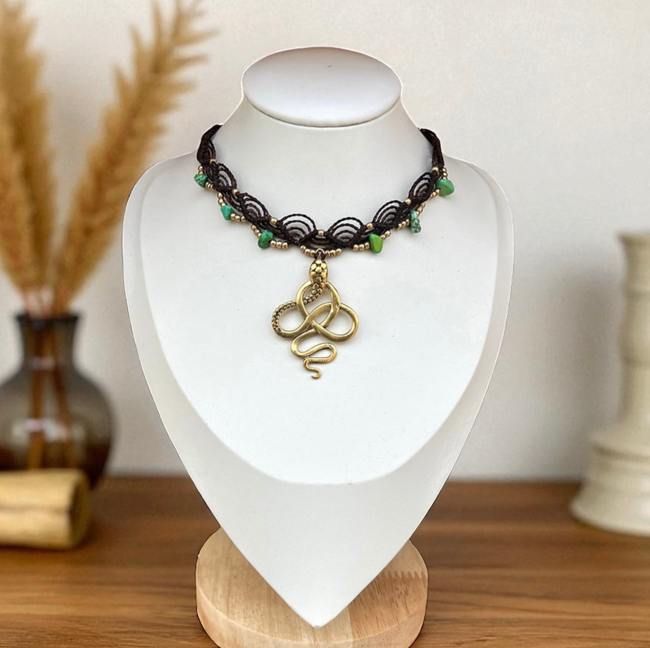 Snake chocker- wisdom and transformation  | Made by Serenella