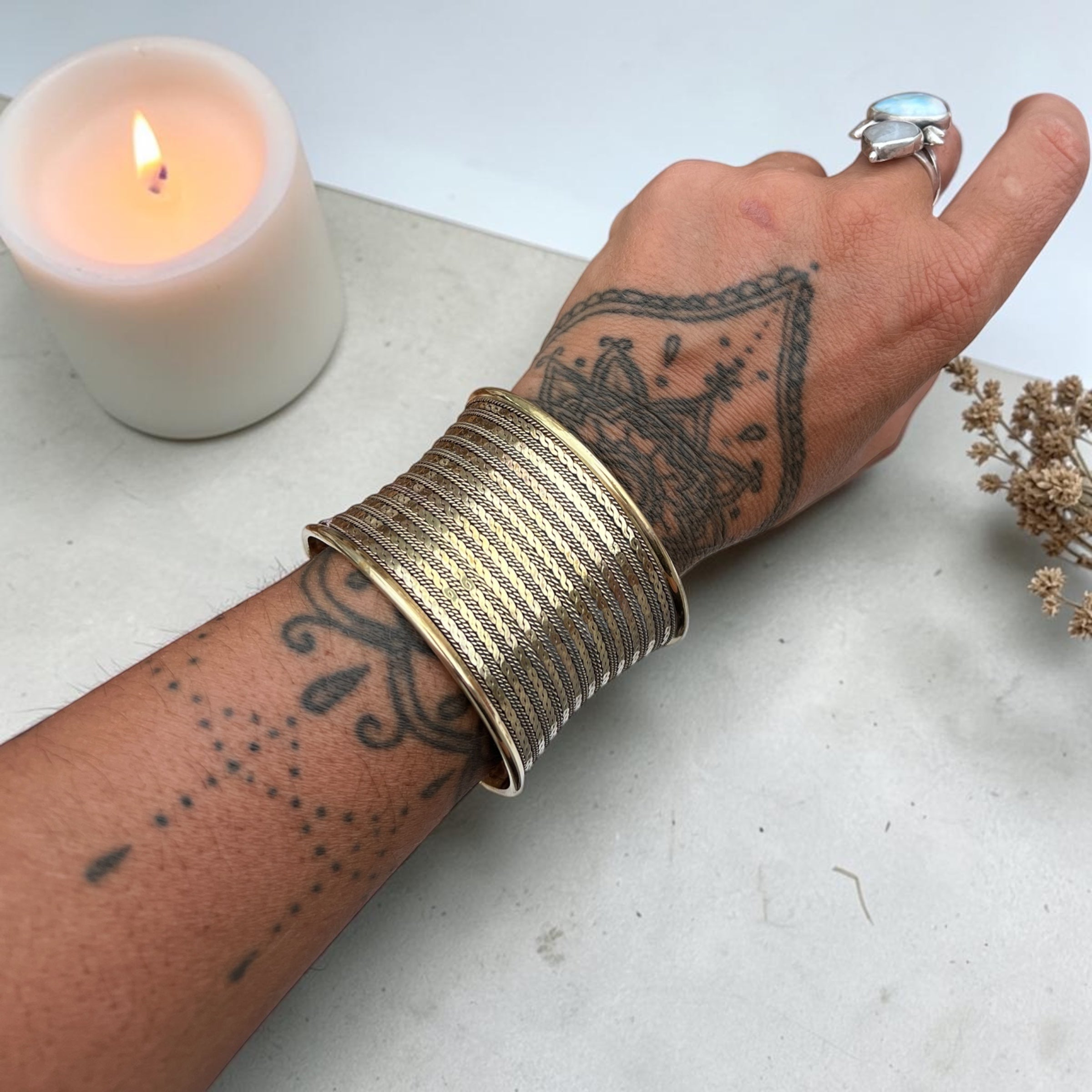 Brass bracelet - Statement Cuff