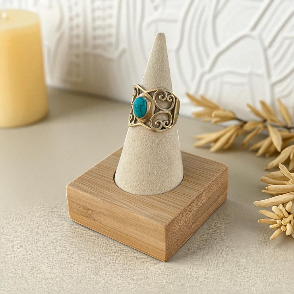 Boho Brass Ring – Available in Different Gemstones