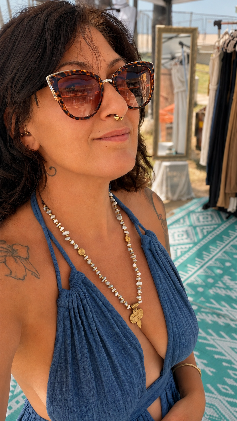 Amazonite Healing Necklace, Boho Crystal Jewelry