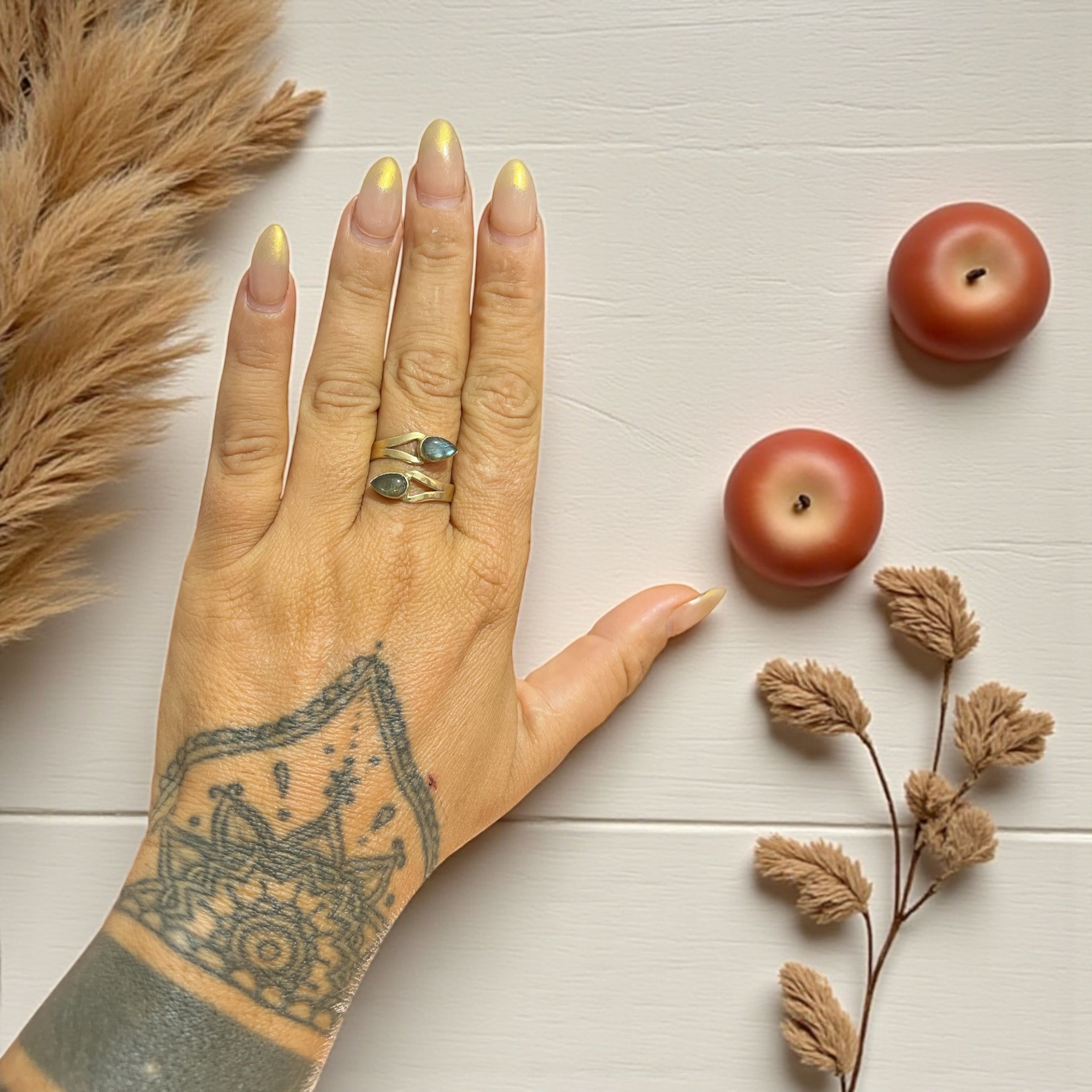 Boho gemstone rings