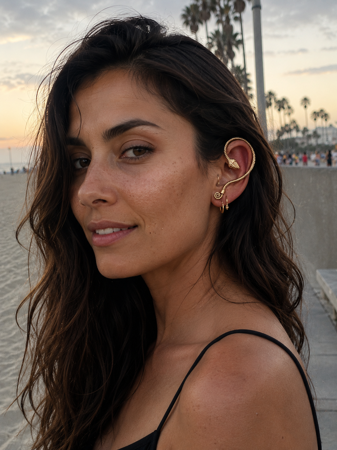 Snake Ear Cuff | Nickel-Free Brass Boho Serpent Earring