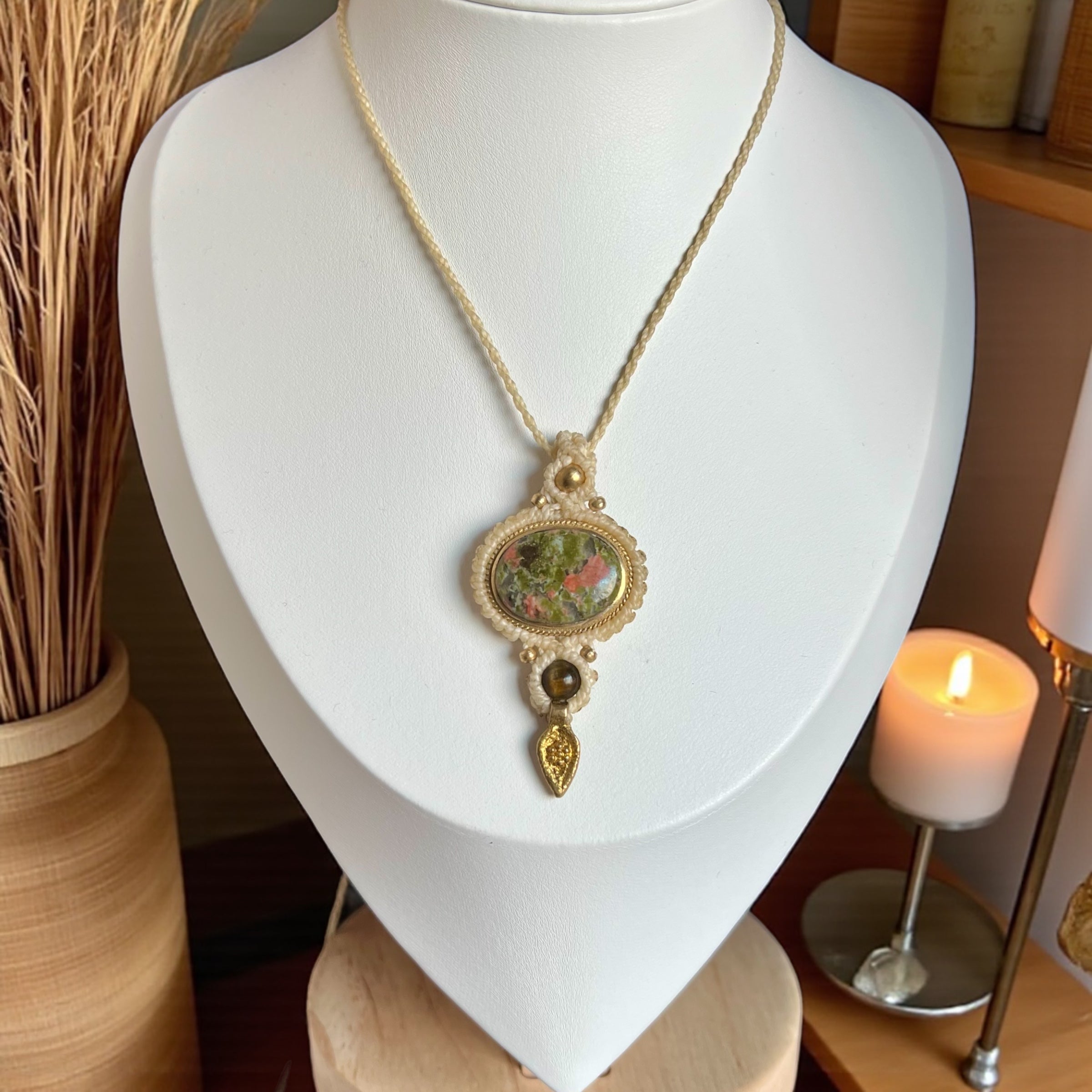 Unakite and Tiger’s Eye Necklace – Confidence, Healing & Protection
