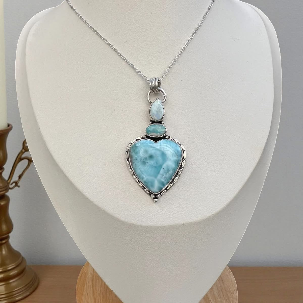 The Ocean’s Heart - Larimar and Australian Opal