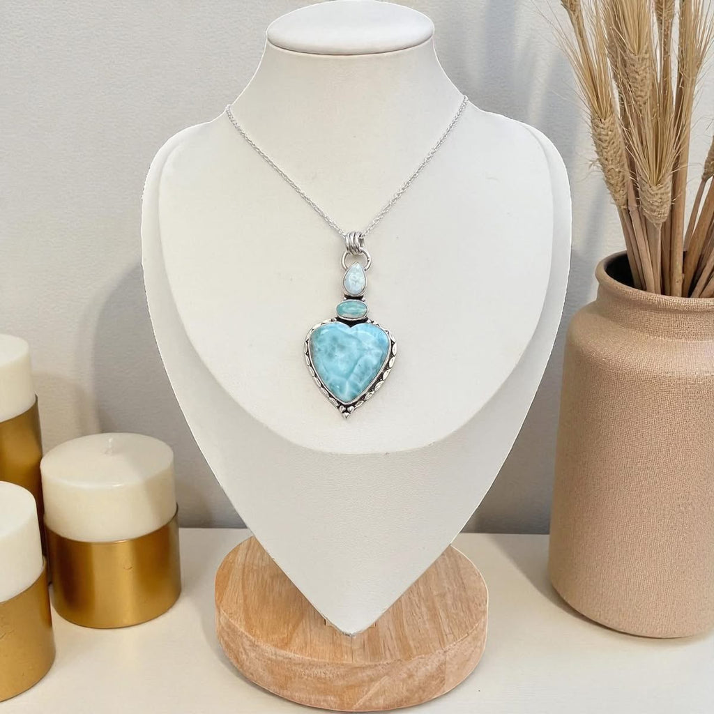 The Ocean’s Heart - Larimar and Australian Opal