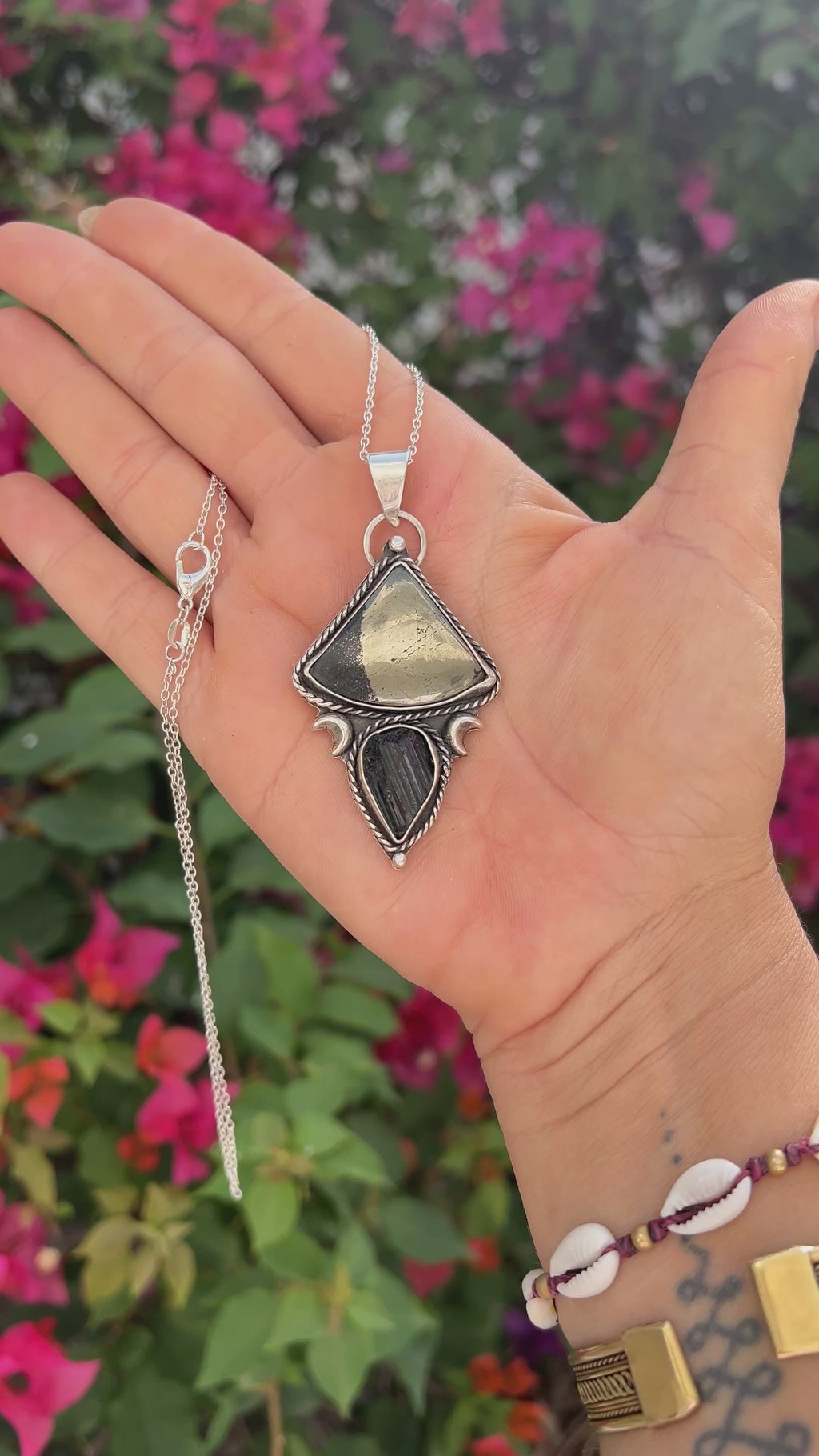 Pyrite and Black tourmaline